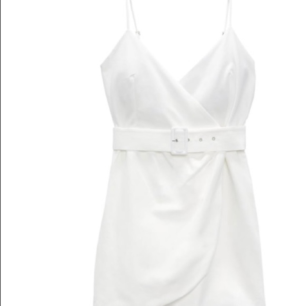 Never worn Zara Oyster white dress